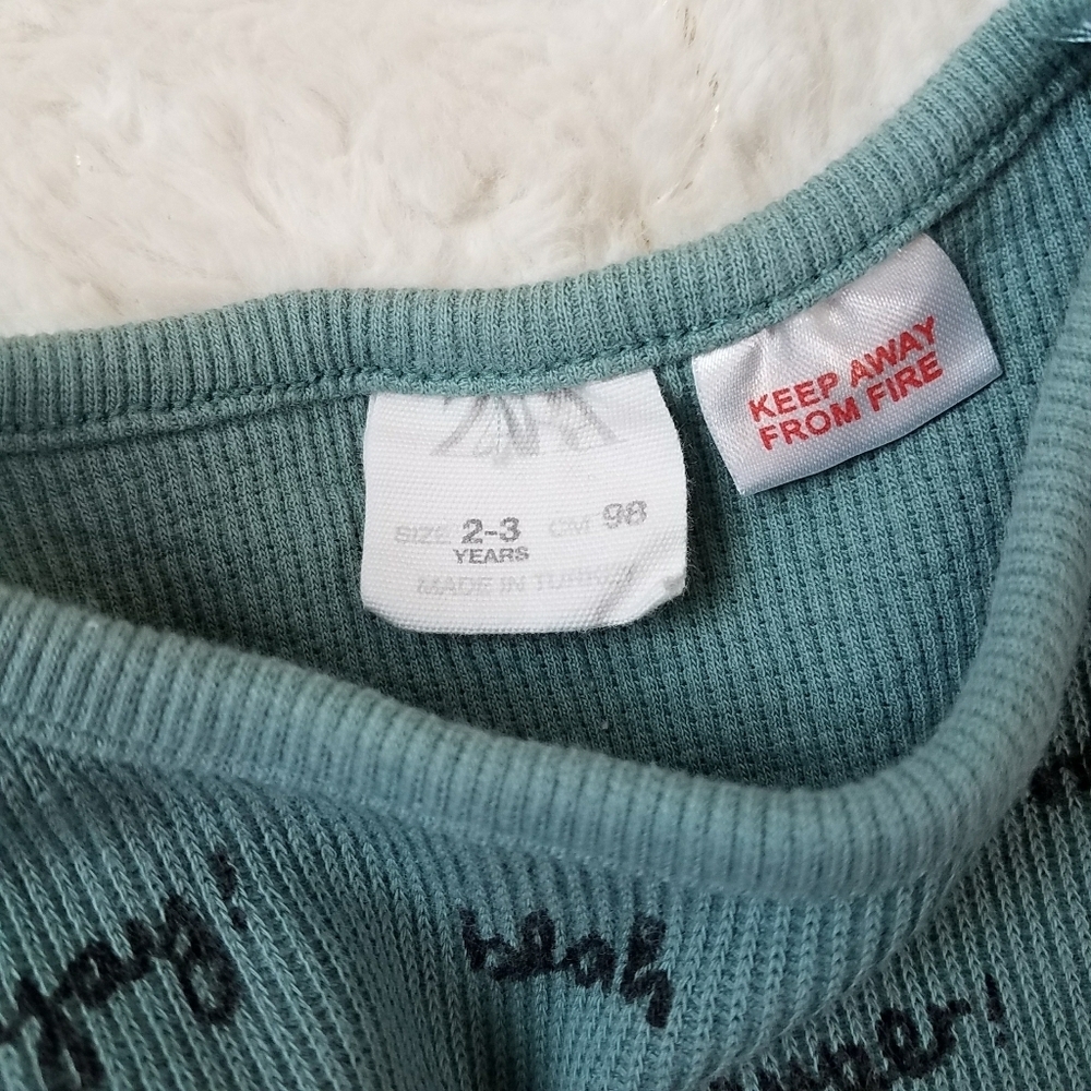 Zara Ribbed Girl's Pajama Set - Picture 5 of 5